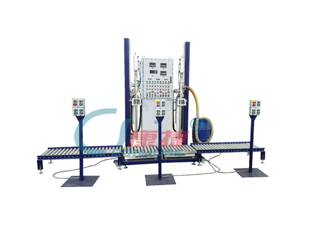 GCJ02-200-IIIB底充式半自動液體灌裝機